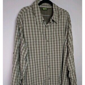 Koppen XXL Button Up Long Sleeve Top UPF Insect Shield Hiking Fishing Outdoor